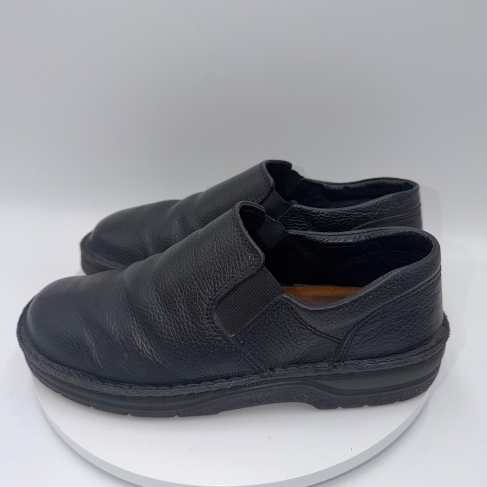 Naot Eiger Mens Black Pebbled Leather Slip On Loafers Size EU 45 US 12-12.5